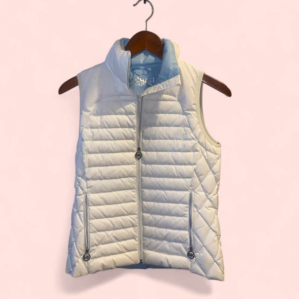 White Michael Kors Puffer Vest